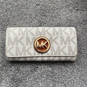 Michael Kors Cream Monogram Wallet